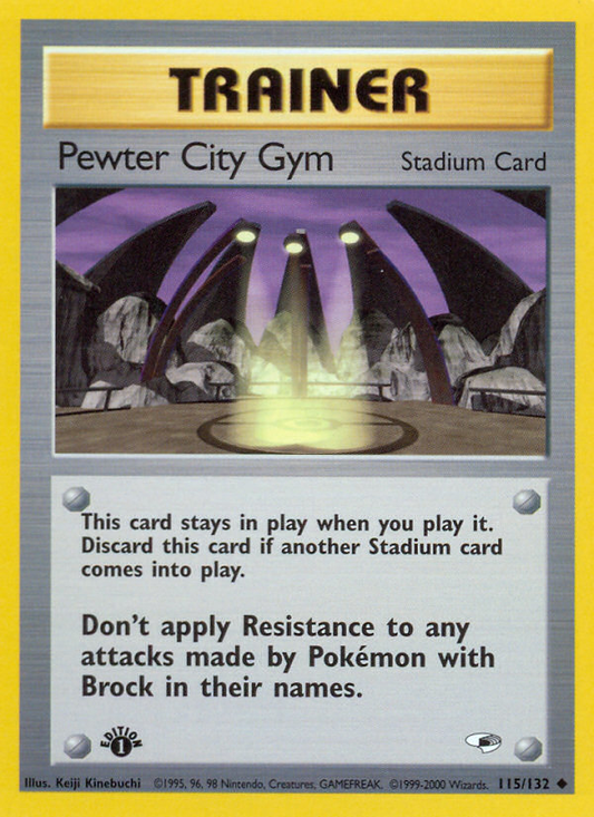 Pewter City Gym 115/132 from Pokemon TCG Gym Heroes