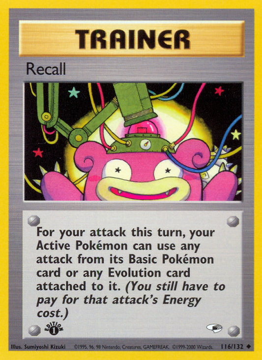 Recall 116/132 from Pokemon TCG Gym Heroes