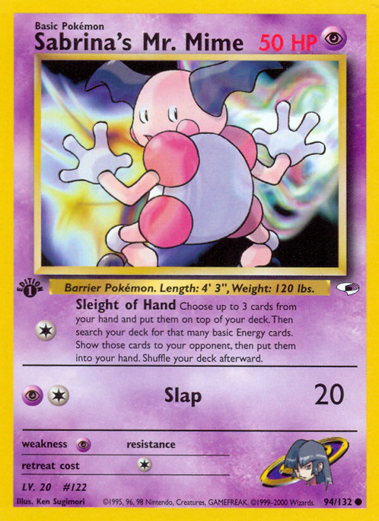 Sabrina's Mr. Mime 094/132 from Pokemon TCG Gym Heroes