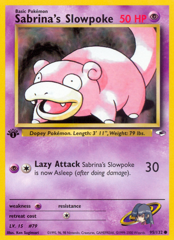 Sabrina's Slowpoke 095/132 from Pokemon TCG Gym Heroes