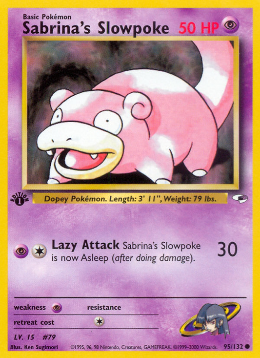 Sabrina's Slowpoke 095/132 from Pokemon TCG Gym Heroes