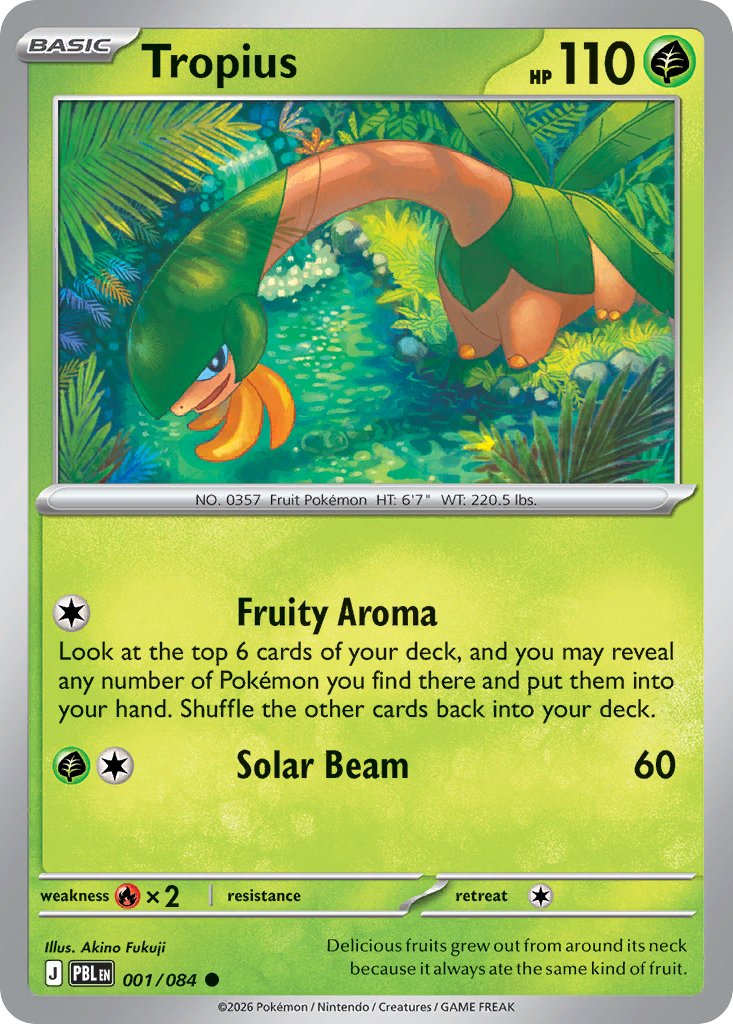 Tropius 001/084 from Pokemon TCG Pitch Black