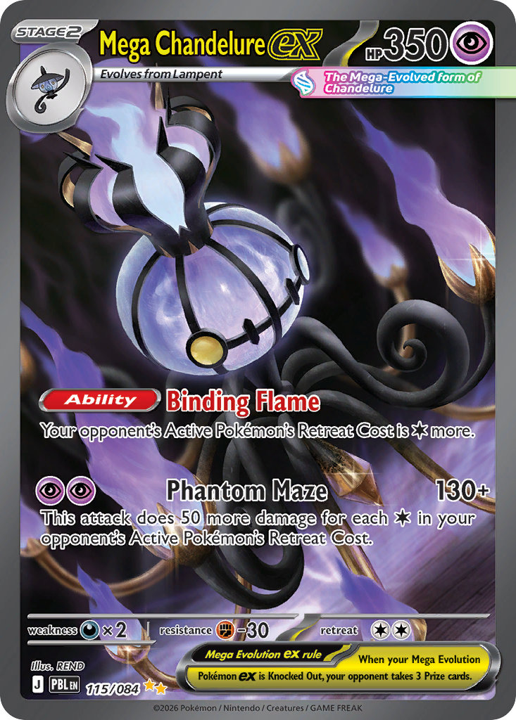 Mega Chandelure ex 115/084 from Pokemon TCG Pitch Black