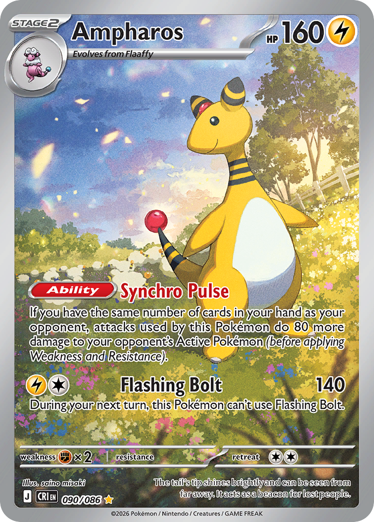 Ampharos 090/086 from Pokemon TCG Chaos Rising