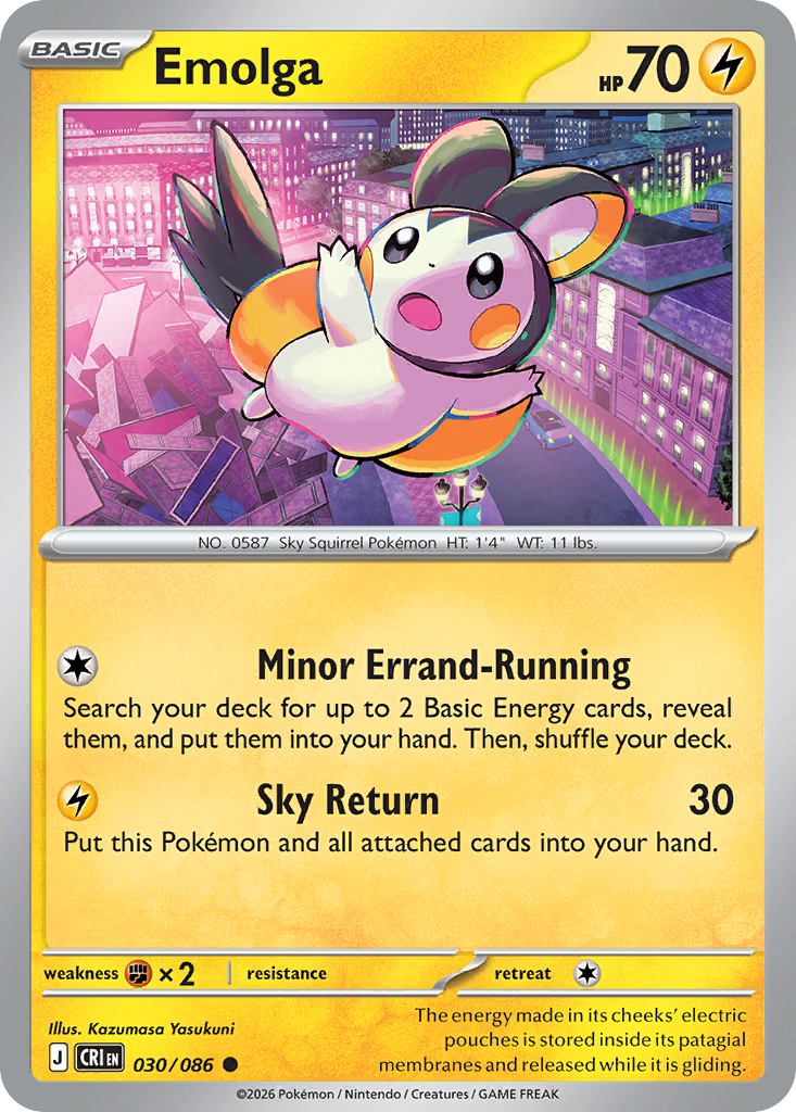 Emolga 030/086 from Pokemon TCG Chaos Rising