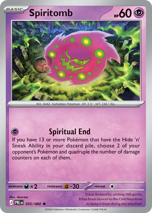 Spiritomb 035/084 from Pokemon TCG Pitch Black
