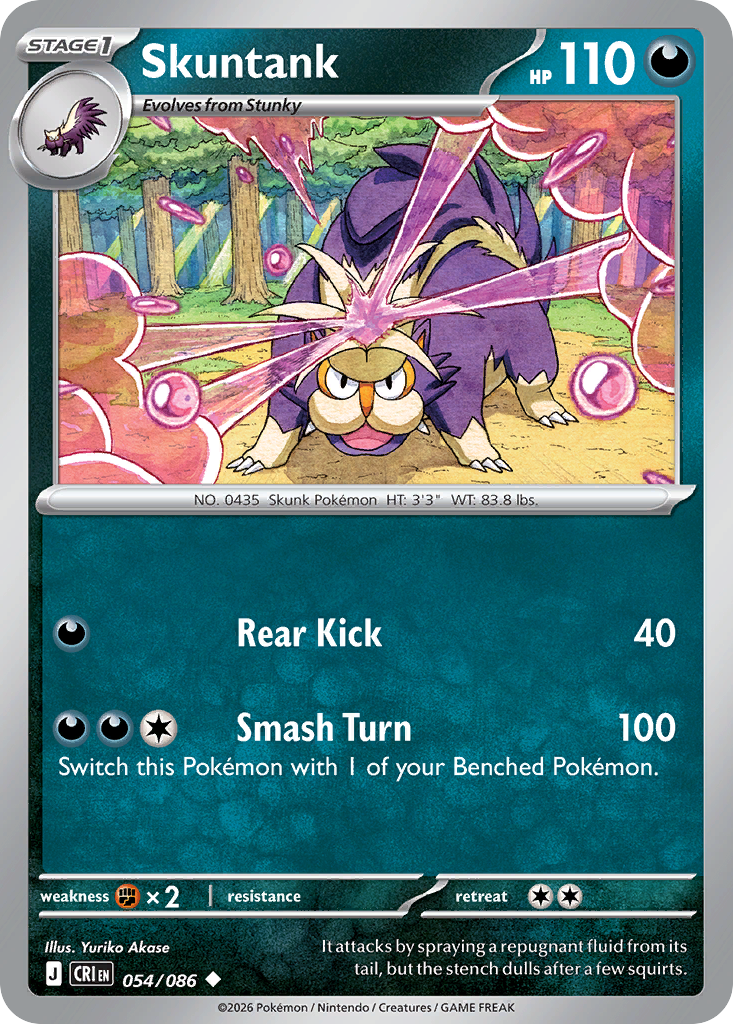 Skuntank 054/086 from Pokemon TCG Chaos Rising