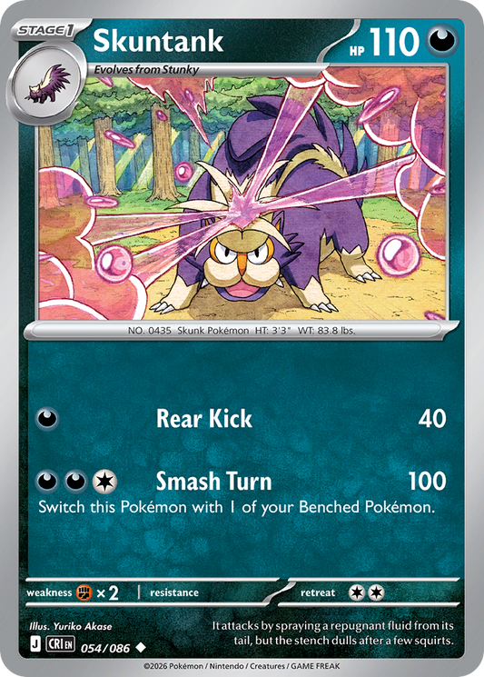 Skuntank 054/086 from Pokemon TCG Chaos Rising