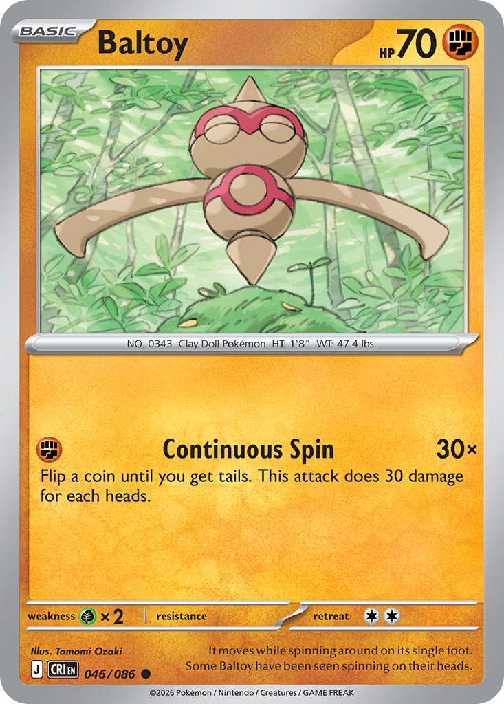 Baltoy 046/086 from Pokemon TCG Chaos Rising