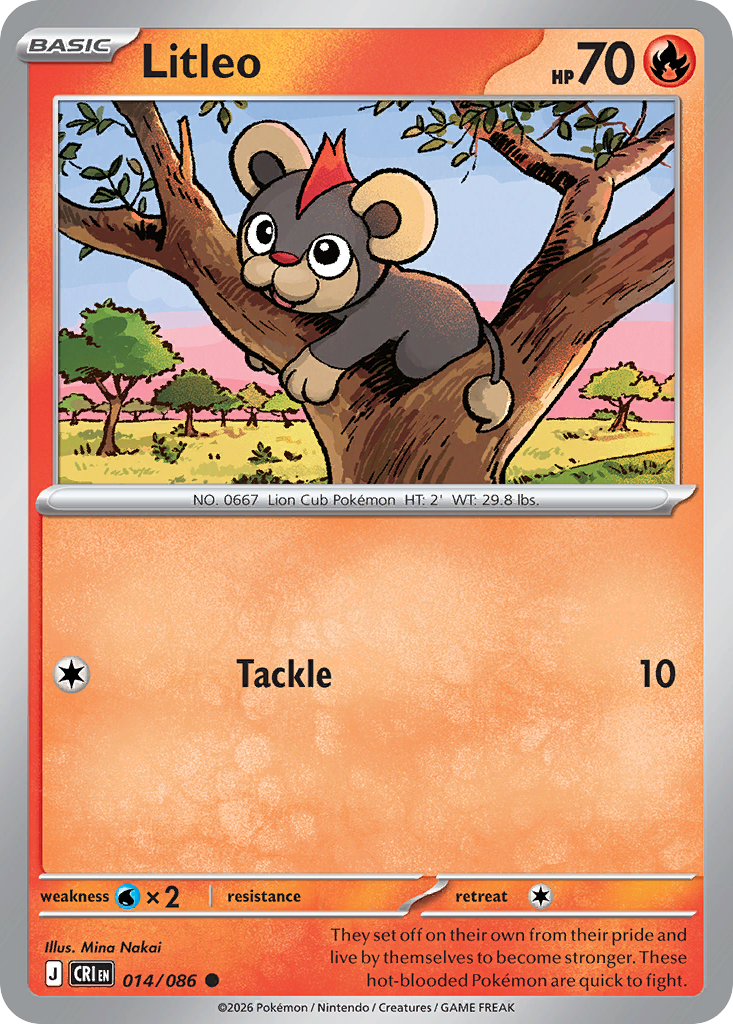 Litleo 014/086 from Pokemon TCG Chaos Rising
