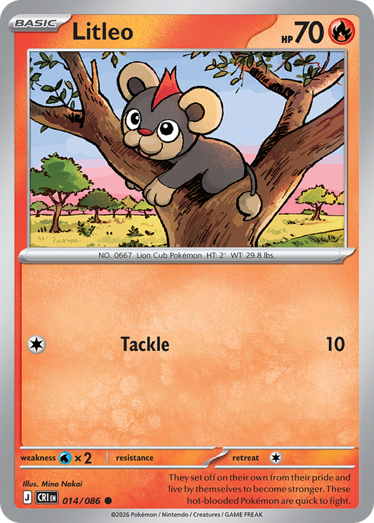Litleo 014/086 from Pokemon TCG Chaos Rising