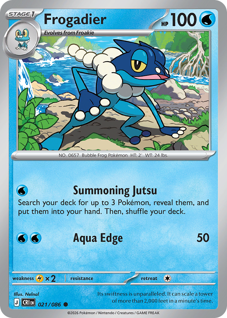 Frogadier 021/086 from Pokemon TCG Chaos Rising
