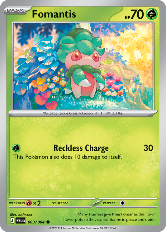 Fomantis 003/084 from Pokemon TCG Pitch Black