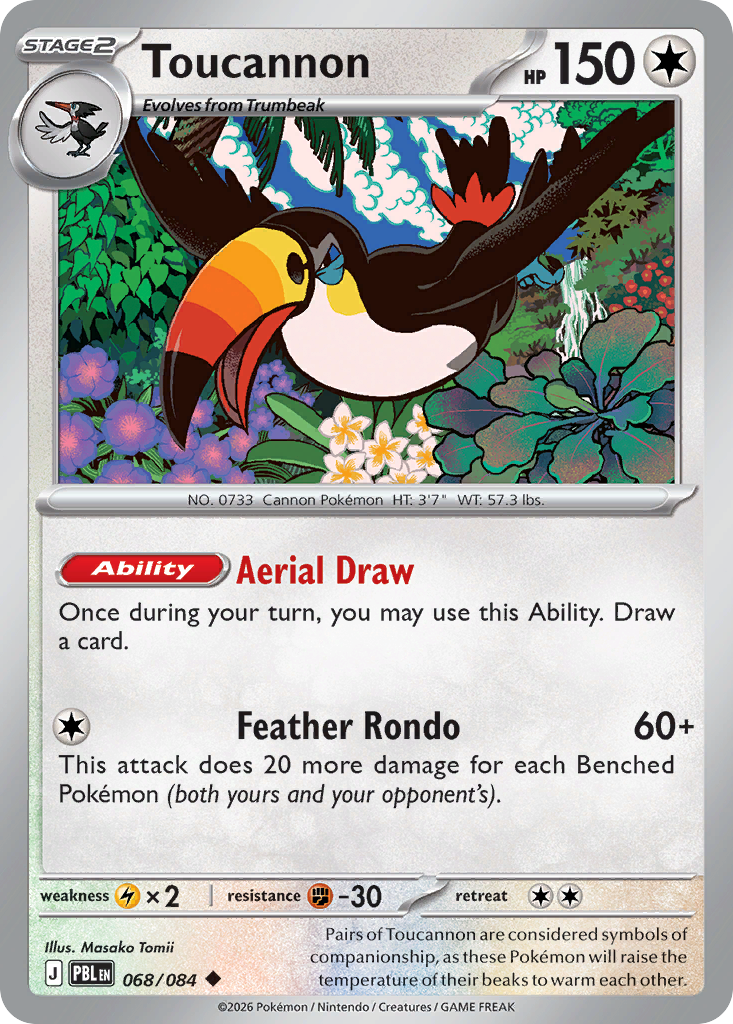 Toucannon 068/084 from Pokemon TCG Pitch Black