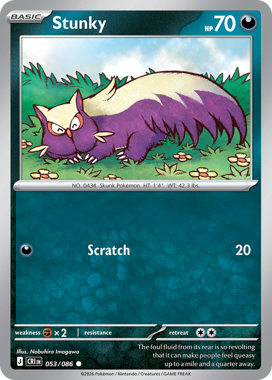 Stunky 053/086 from Pokemon TCG Chaos Rising