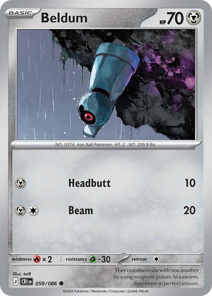 Beldum 059/086 from Pokemon TCG Chaos Rising
