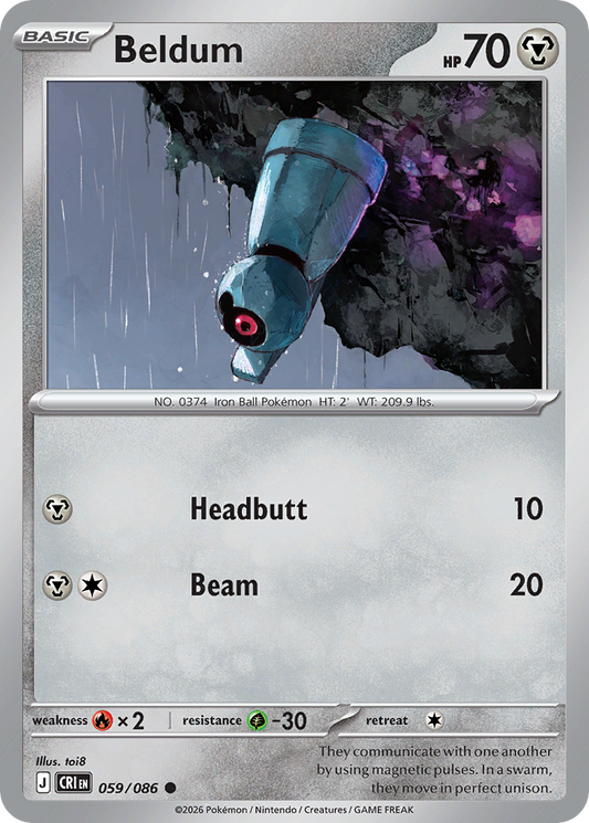 Beldum 059/086 from Pokemon TCG Chaos Rising