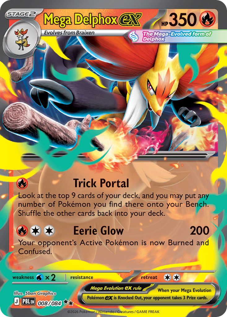 Mega Delphox ex 008/084 from Pokemon TCG Pitch Black
