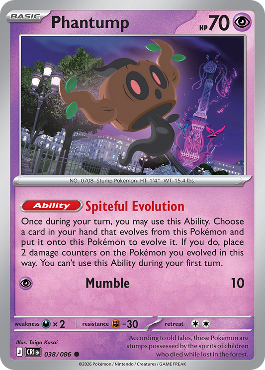Phantump 038/086 from Pokemon TCG Chaos Rising