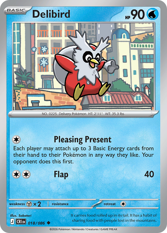 Delibird 018/086 from Pokemon TCG Chaos Rising