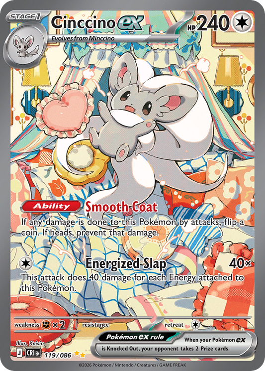 Cinccino ex 119/086 from Pokemon TCG Chaos Rising