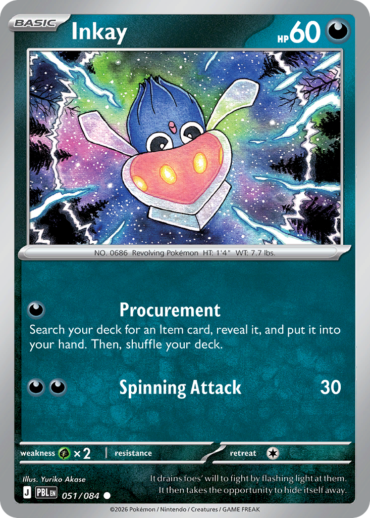 Inkay 051/084 from Pokemon TCG Pitch Black