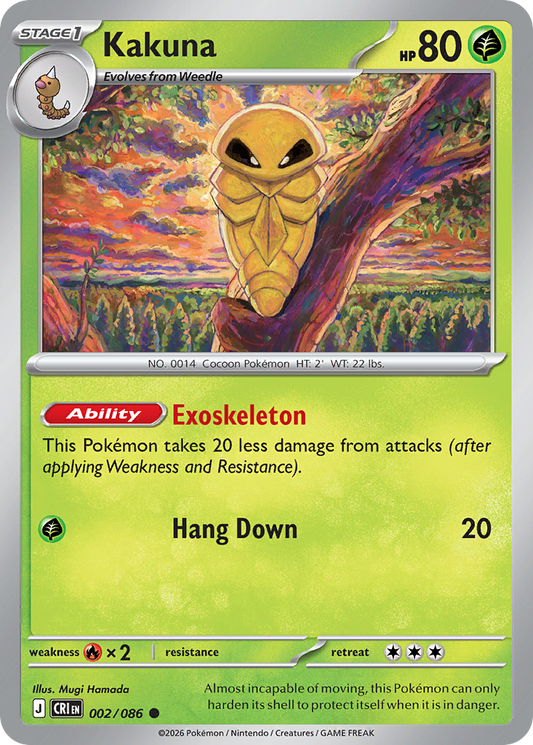 Kakuna 002/086 from Pokemon TCG Chaos Rising