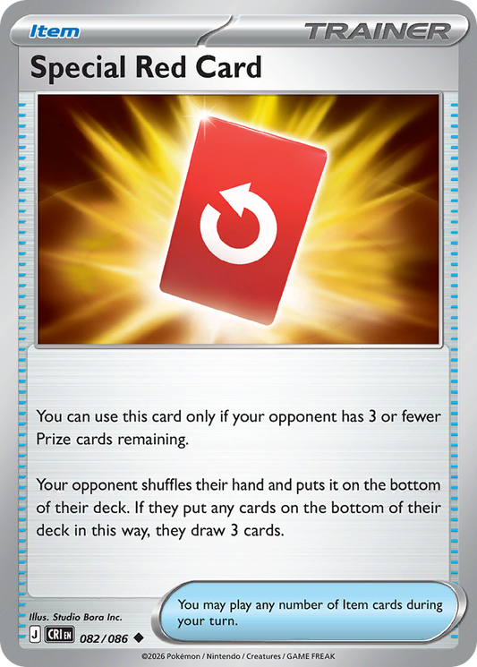Special Red Card 082/086 from Pokemon TCG Chaos Rising