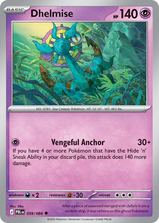 Dhelmise 039/084 from Pokemon TCG Pitch Black