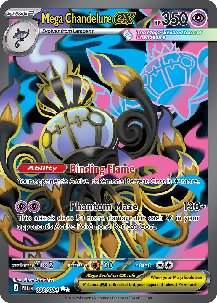 Mega Chandelure ex 099/084 from Pokemon TCG Pitch Black