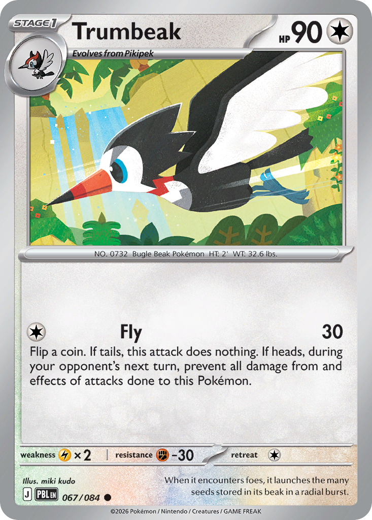 Trumbeak 067/084 from Pokemon TCG Pitch Black