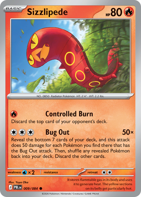 Sizzlipede 009/084 from Pokemon TCG Pitch Black