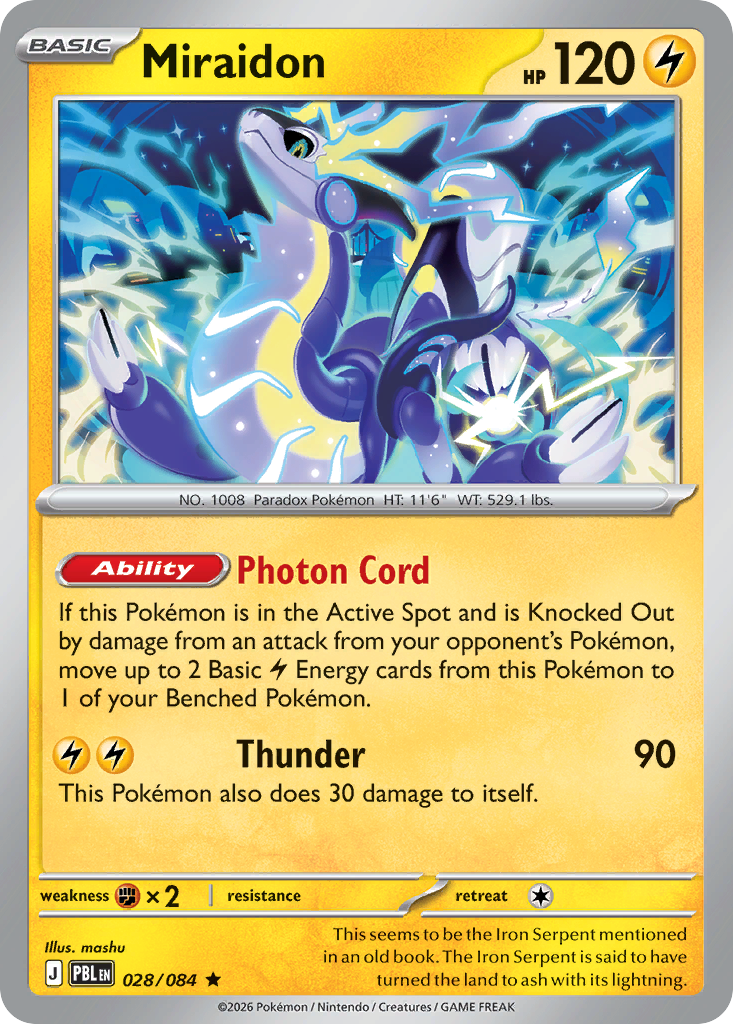 Miraidon 028/084 from Pokemon TCG Pitch Black