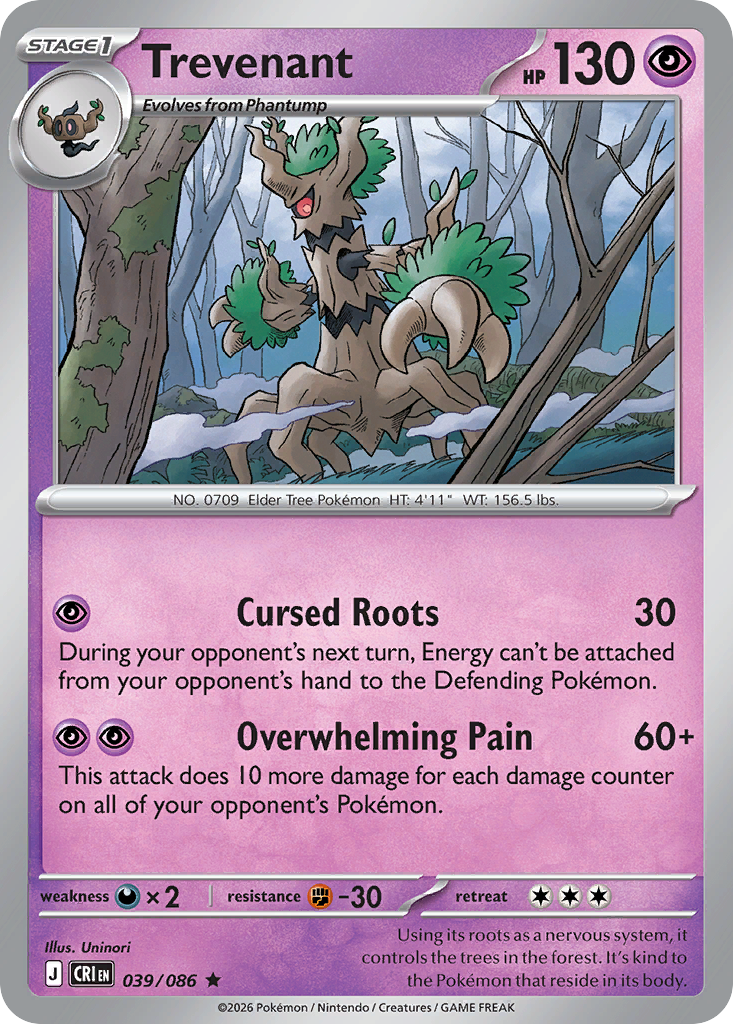 Trevenant 039/086 from Pokemon TCG Chaos Rising