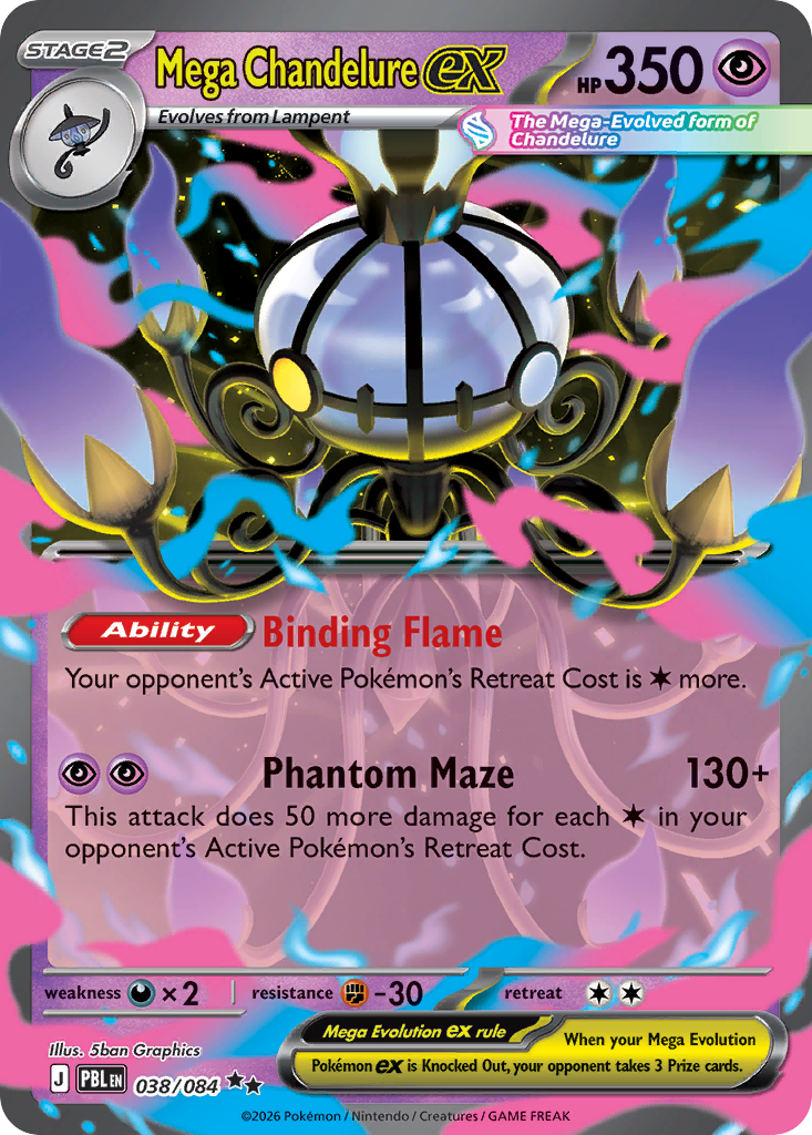 Mega Chandelure ex 038/084 from Pokemon TCG Pitch Black