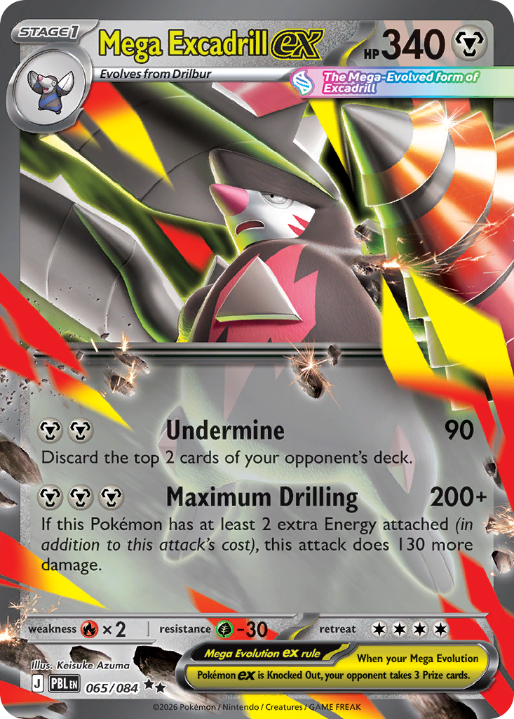 Mega Excadrill ex 065/084 from Pokemon TCG Pitch Black