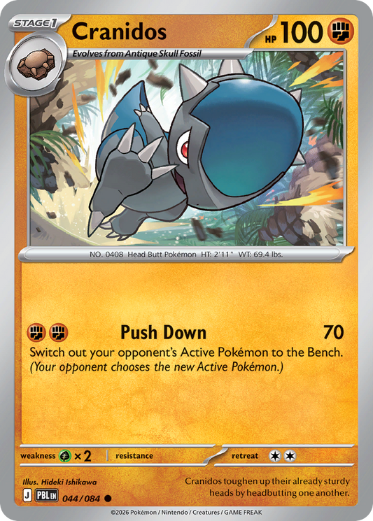 Cranidos 044/084 from Pokemon TCG Pitch Black