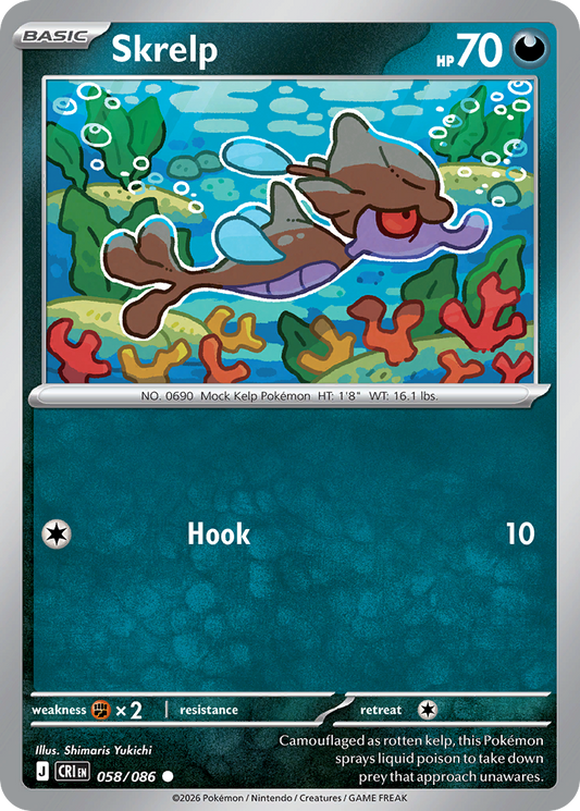 Skrelp 058/086 from Pokemon TCG Chaos Rising