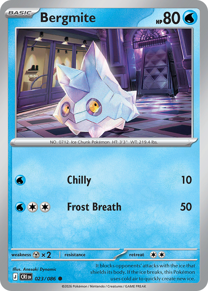 Bergmite 023/086 from Pokemon TCG Chaos Rising