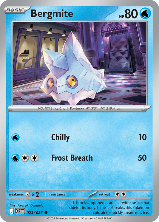 Bergmite 023/086 from Pokemon TCG Chaos Rising