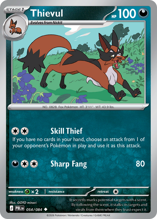Thievul 054/084 from Pokemon TCG Pitch Black