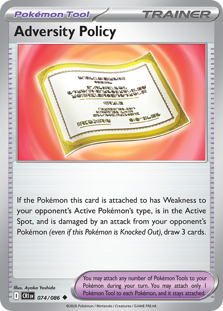 Adversity Policy 074/086 from Pokemon TCG Chaos Rising