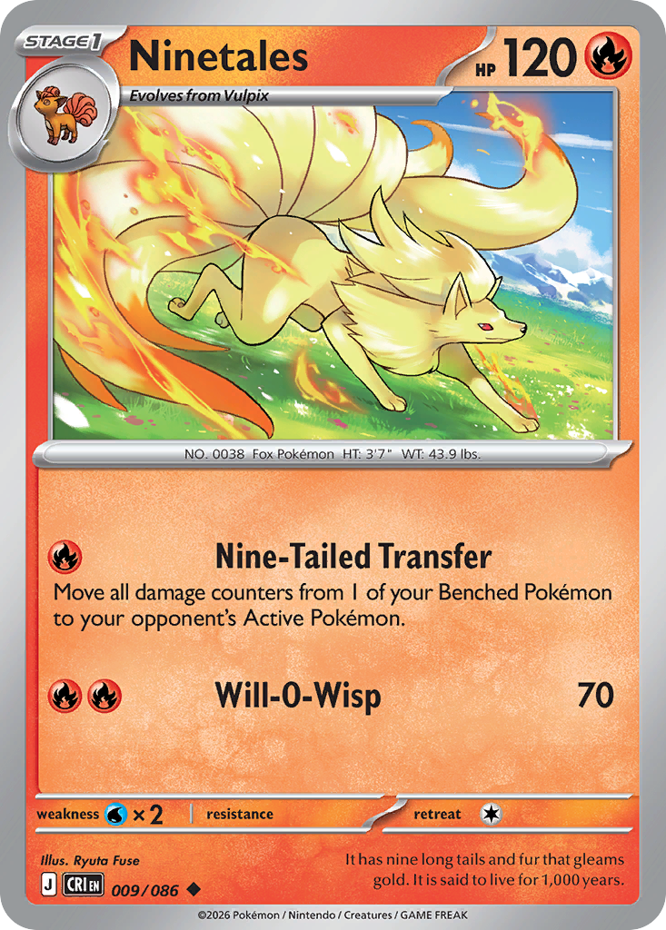 Ninetales 009/086 from Pokemon TCG Chaos Rising