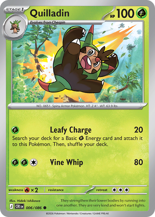 Quilladin 006/086 from Pokemon TCG Chaos Rising