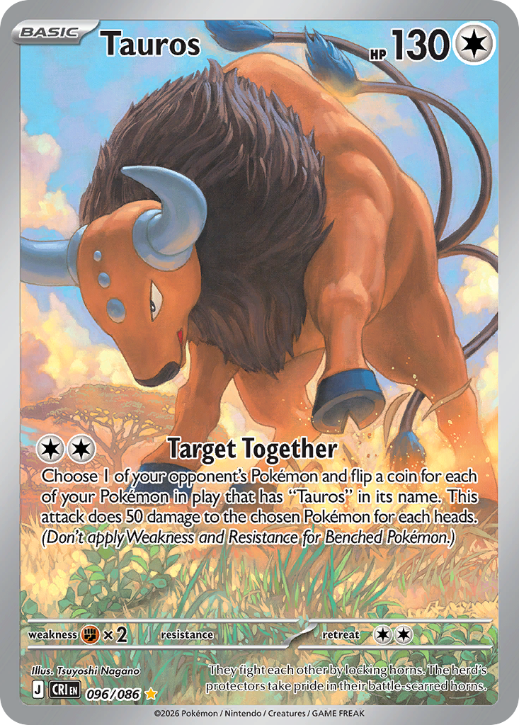 Tauros 096/086 from Pokemon TCG Chaos Rising