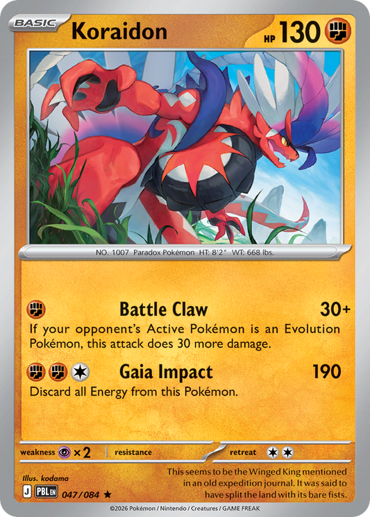 Koraidon 047/084 from Pokemon TCG Pitch Black
