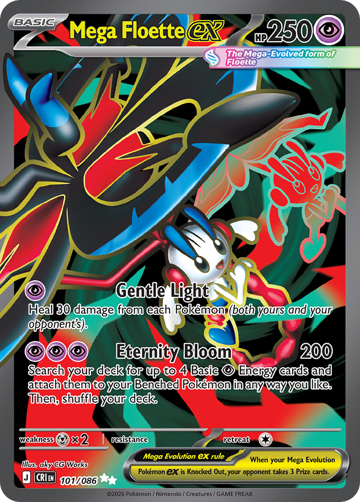 Mega Floette ex 101/086 from Pokemon TCG Chaos Rising