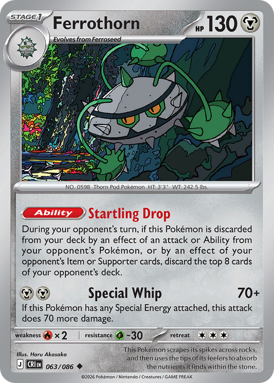 Ferrothorn 063/086 from Pokemon TCG Chaos Rising