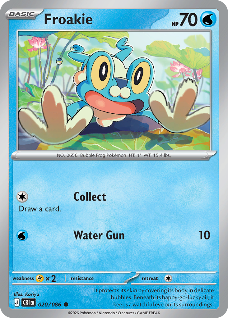 Froakie 020/086 from Pokemon TCG Chaos Rising