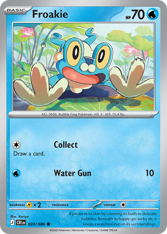 Froakie 020/086 from Pokemon TCG Chaos Rising